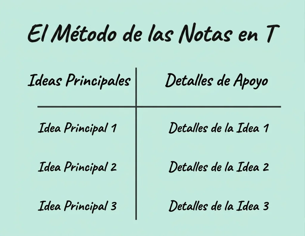 Metodo notas T para Listening TOEFL IBT